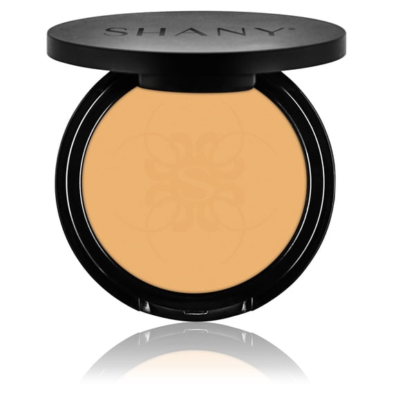 SHANY Two Way Compact Pressed Powder Foundation, Wet and Dry Formula, Talc Free, Paraben Free, Made in USA - Buff