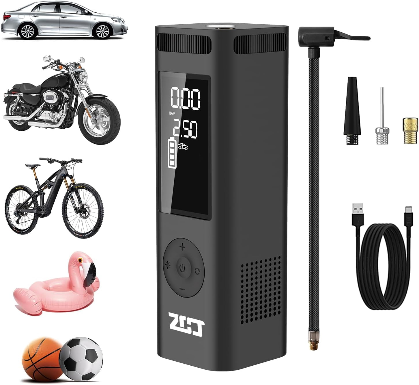 SHAORONG Tire Inflator Portable Air Compressor - 150 PSI Air Pump for ...