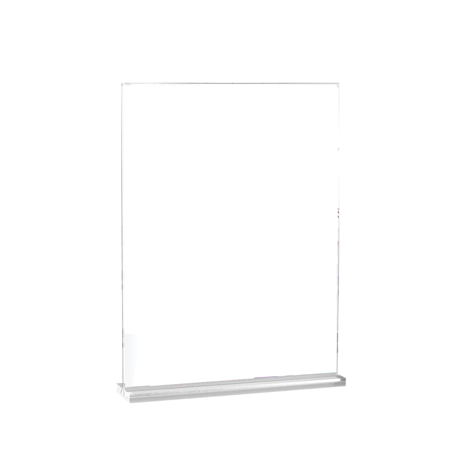 Shaotellme Acrylic Sign Holder 8.5 X 11 Vertical T-shape - Clear 