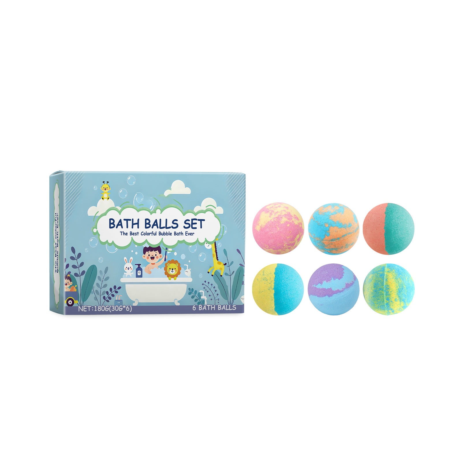 SHAOTELLME Children's Shower Gift Set with Surprises Inside - 6 Packs of Natural Organic ...