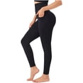 thumbnail image 1 of SHAPECQB Leggings for Womens High Waist Workout Leggings Pockets Tummy Control Butt Lift Yoga Pants with No Front Seam Black XL, 1 of 9