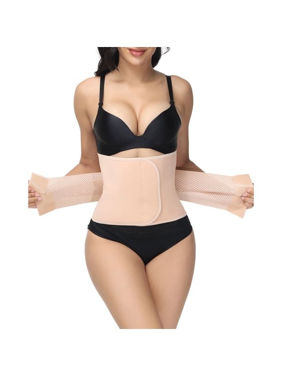 Waist Trainer Belt for Women Man Tummy Control Sport Workout Body Shaper Waist Trimmer Belt Beige 2XL
