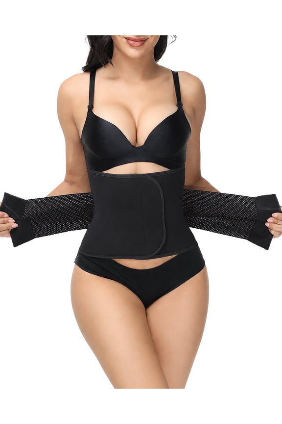 Waist Trainer Belt for Women Man Tummy Control Sport Workout Body Shaper Waist Trimmer Belt Black XL