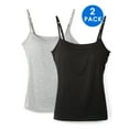 thumbnail image 1 of MISS MOLY 2 PACK Women Camisole Shelf Bra with Adjustable Strap Stretch Tank Top Basic Layering Cami Top for Daily Wearing, 1 of 6