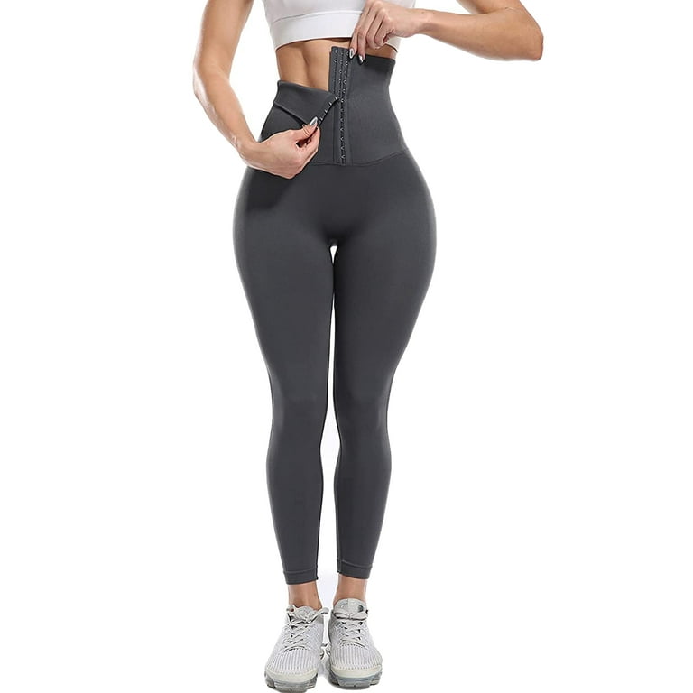 SHAPERIN High Waist Corset Leggings for Women with Adjustable Body Shaping  Waist Trainer Cincher Compression Workout Pants Shapewear