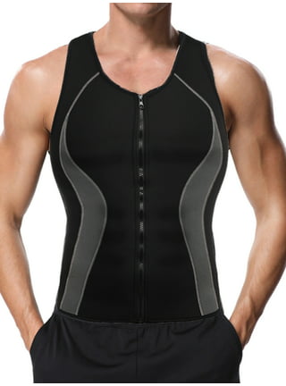 COMFREE Men Sauna Suit Hot Neoprene Body Shaper Waist Trainer Sweat Vest  Tank Top Corset Workout Compression Shirt GYM for Weight Loss Tummy Fat Loss  