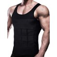 thumbnail image 1 of SHAPERIN Men's 2 Pack Compression Shirt Slimming Body Shaper Vest Tummy Control Shapewear Abdomen Undershirt, 1 of 6