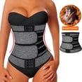 thumbnail image 1 of SHAPERIN Neoprene Sauna Waist Trainer Sweat Girdle Belt for Women Weight Loss Compression Trimmer Workout Fitness Shapewear, 1 of 5