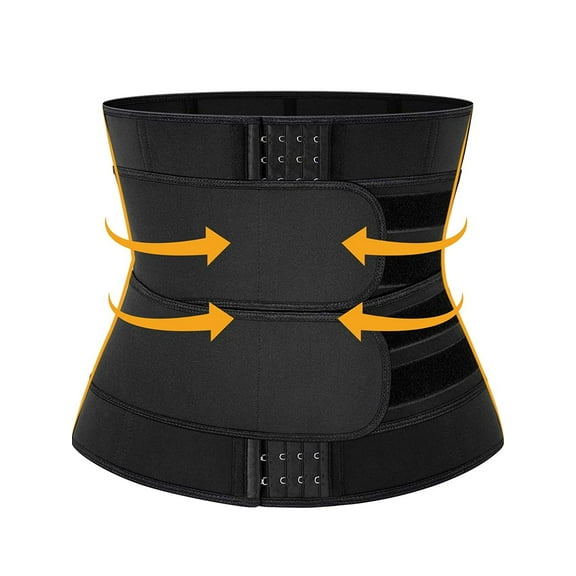 SHAPERIN Neoprene Sauna Waist Trainer Sweat Girdle Belt for Women Weight Loss Compression Trimmer Workout Fitness Shapewear