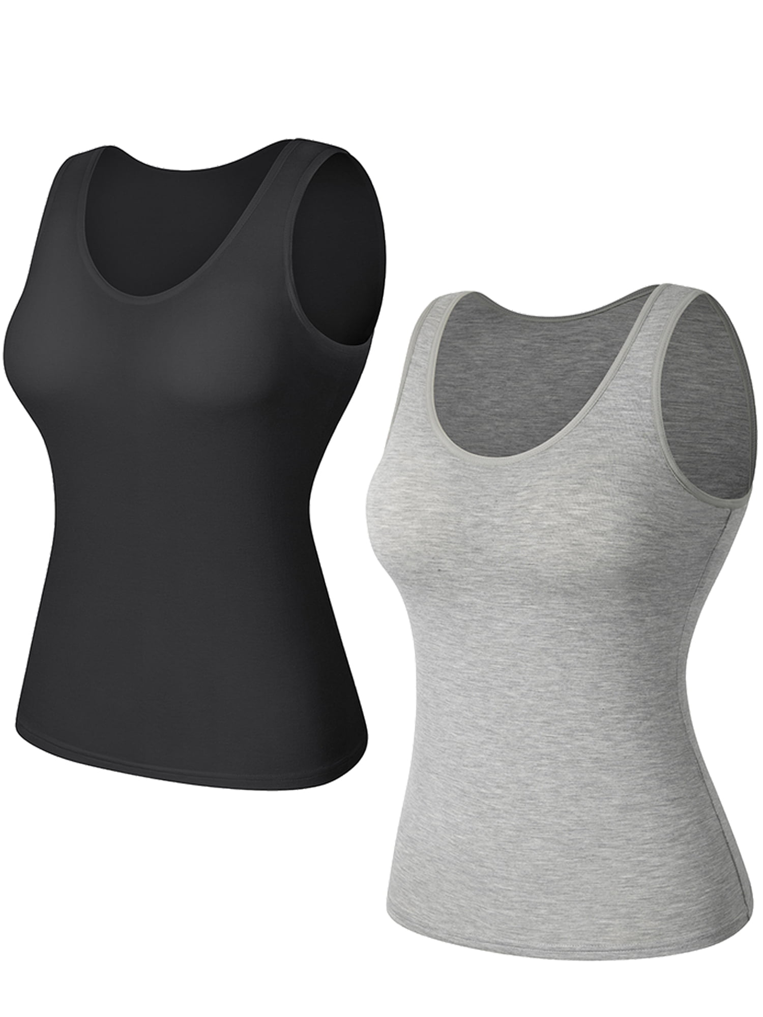 SHAPERIN Tank Tops for Women Basic Camisole with Built in Bra