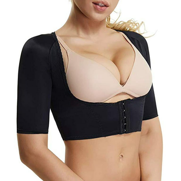 SHAPERIN Upper Arm Shaper Post Surgical Slimmer Compression Sleeves  Humpback Posture Corrector Tops Shapewear for Women