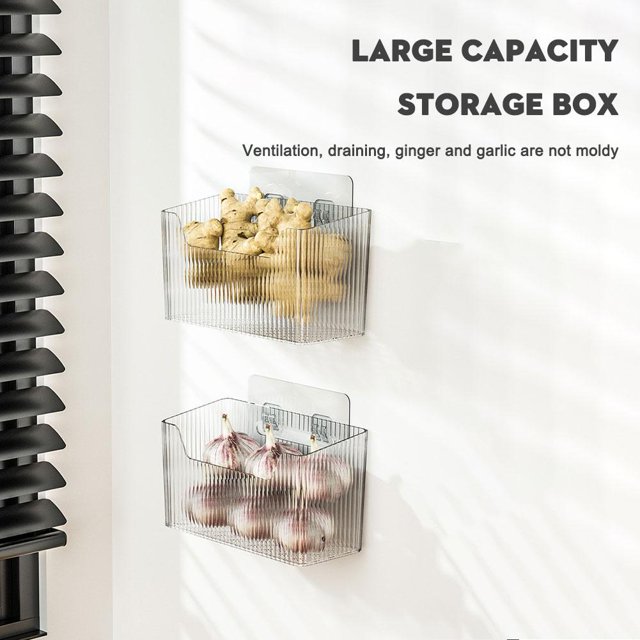 SHAPERME 2 WallMounted Storage Bins Clear Stackable Makeup Boxes Lot