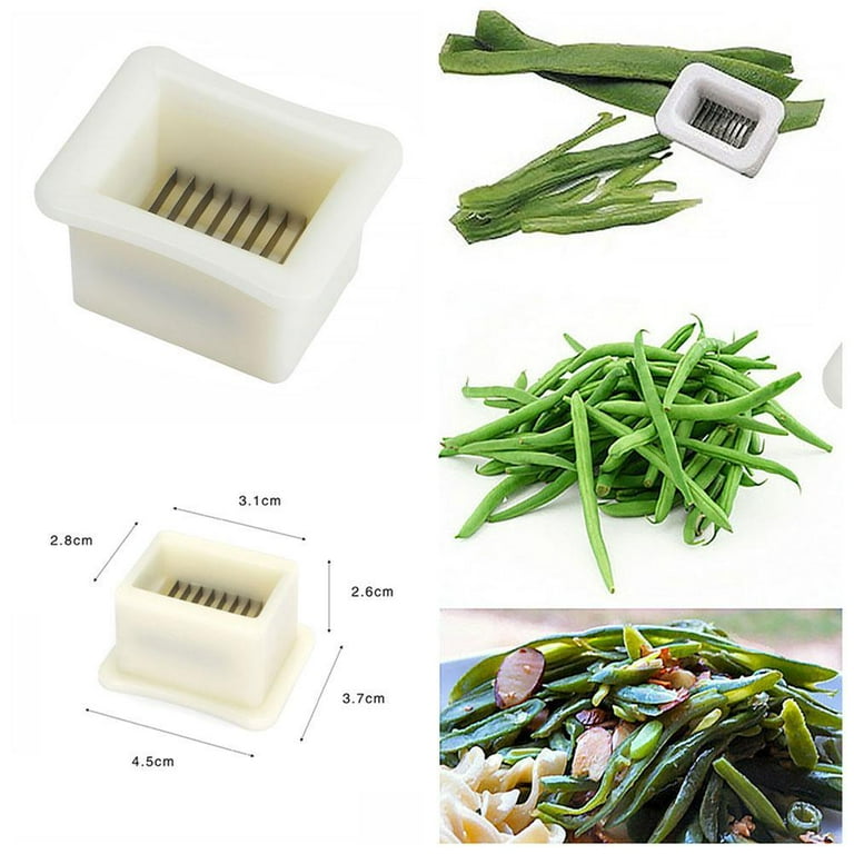 PLASTIC VEGETABLE CUTTER Bean Slicer Runner Beans Peeler Cutter