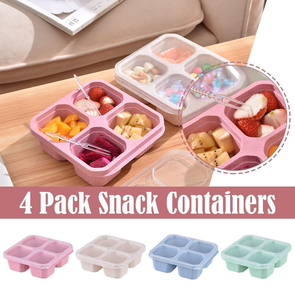 SHAPERME Bento Lunch Box Snack Containers Leakproof Bento Snack Box ...