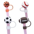 thumbnail image 1 of SHAPERME Footballrugby Straw Cover for stanley Cup Silicone Straw Topper, 1 of 1