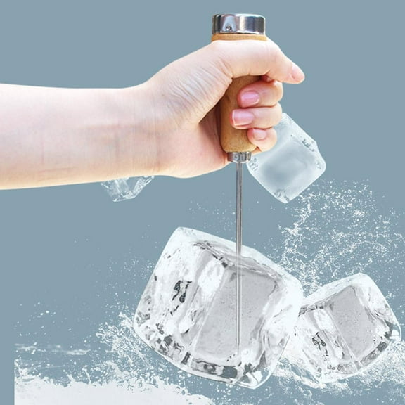 SHAPERME Ice Pick Stainless Steel Punch Crusher Icing Breaker Wooden Handle Home Tool US