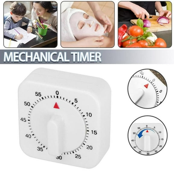 SHAPERME Kitchen Cooking Timer Alarm Mechanical Roasting Count Down Tool 1-Hour Timer