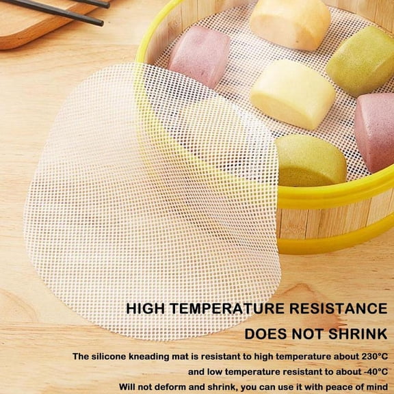 SHAPERME Non-Stick Silicone Mat Steamer Pad Dim Sum Mesh Paper Kitchen Tool Cooking