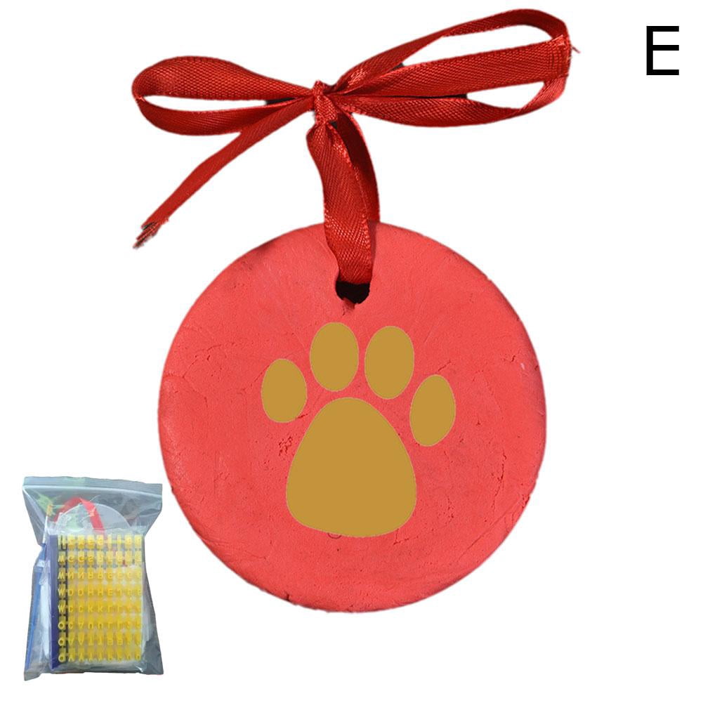 SHAPERME Pet Paw Print air Dry Clay Ornament Kit for Dog or Cat Holiday ...