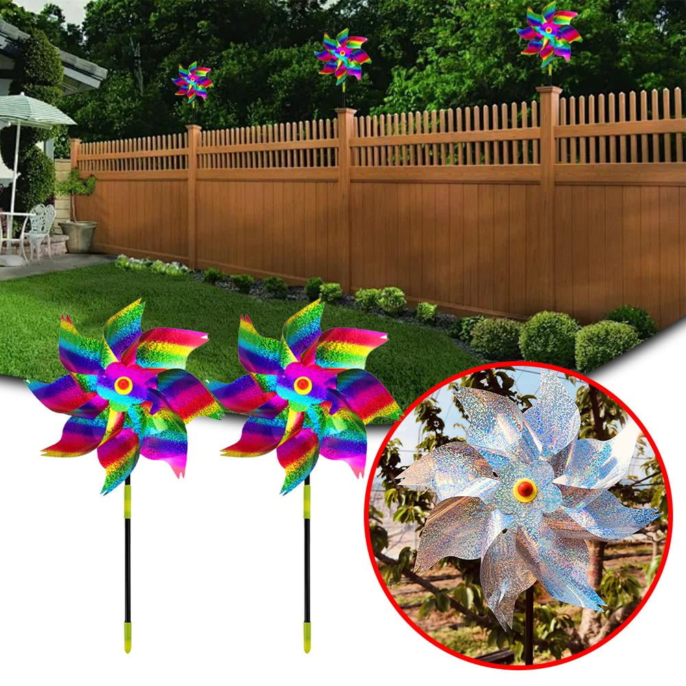 SHAPERME Reflective Bird Repellent Windmill, Reflective Birds For House