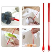 SHAPERME Reusable Silicone Straw Cleaner,Silicone Straw Brushes,Soft Straw Cleaning Brush,Travel Cleaner Straw Drinking Bendab