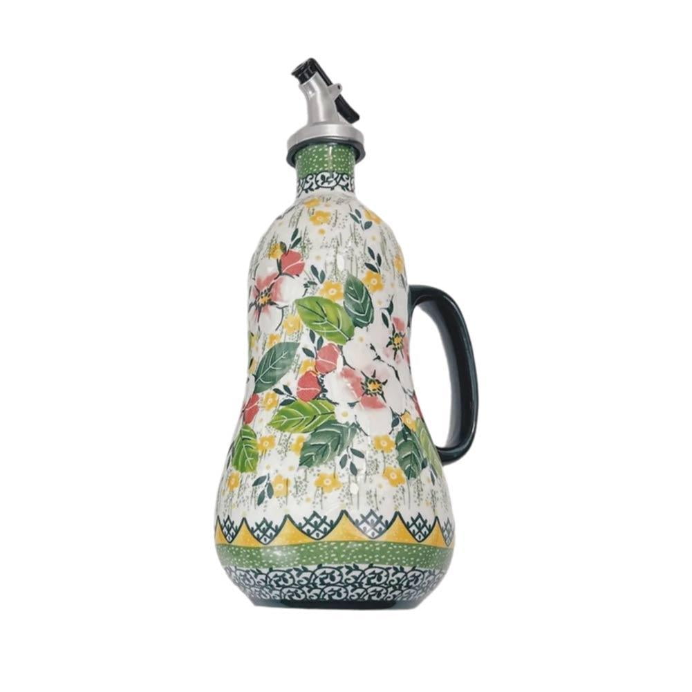 SHAPERME ZOUBAOQ Ceramic Olive Oil Dispenser Bottle23 oz Hand Painted — free download