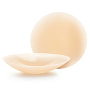 SHAPERX 1 Pair Reusable Nipple Covers, Sticky Adhesive Silicone Nipple Pasties, Invisible Pasties Nipple Covers with Lift