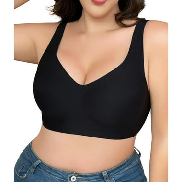 SHAPERX Bras for Women No Underwire Seamless Oversized Everyday Bra Comfort Wireless Padded Soft Support Bralette