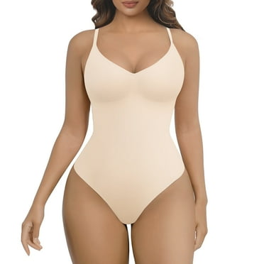 SHAPERX Thong Shapewear for Women Tummy Control Body Shaper Seamless Sculpting Bodysuit