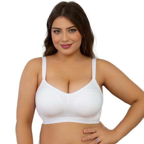 SHAPERX Women's Seamless Full-Coverage & Lightly Lined Comfort Wireless Bra