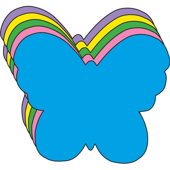 SHAPES ETC. Butterfly Assorted Color Creative Cut-Outs- 5.5