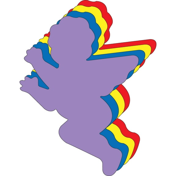 SHAPES ETC. Cupid Assorted Color Super Cut-Outs- 8” x 10”