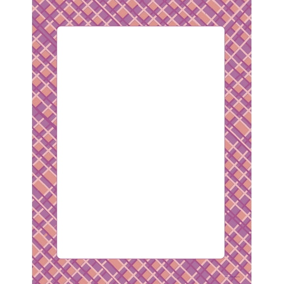 SHAPES ETC. Designer Paper - Pink Plaid (50 Sheet Package)