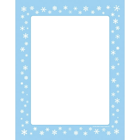 SHAPES ETC. Designer Paper - Snowflakes (50 Sheet Package)