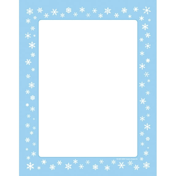 SHAPES ETC. Designer Paper - Snowflakes (50 Sheet Package)