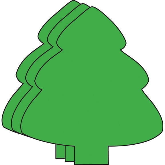SHAPES ETC. Die-Cut Magnetic - Small Single Color Evergreen Tree
