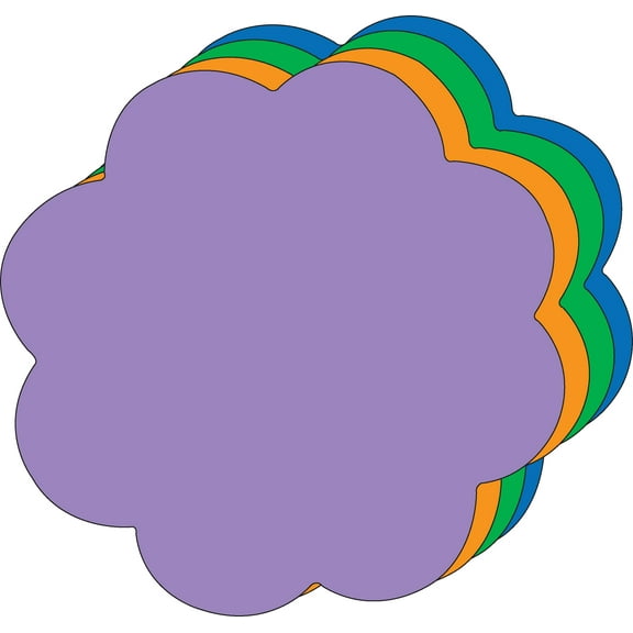 SHAPES ETC. Flower Assorted Color Super Cut-Outs- 8&rdquo; x 10&rdquo;