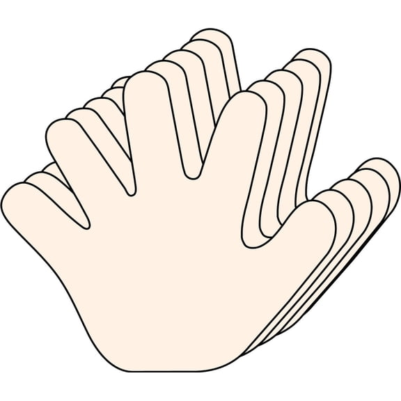 SHAPES ETC. Hand Foam Single Color Creative Cut-Outs- 3