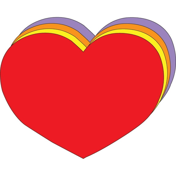 SHAPES ETC. Heart Assorted Color Super Cut-Outs- 8 x 10