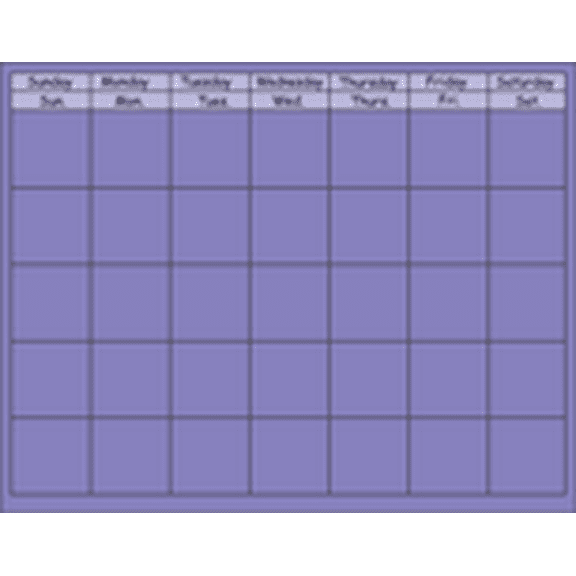 SHAPES ETC. Horizontal Calendar - Lavender
