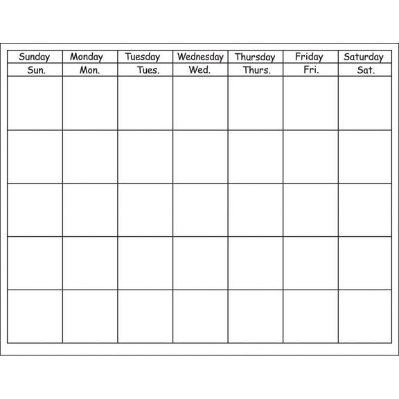 Creative Shapes Horizontal Desktop Calendar, White, Yearly Grid Pattern