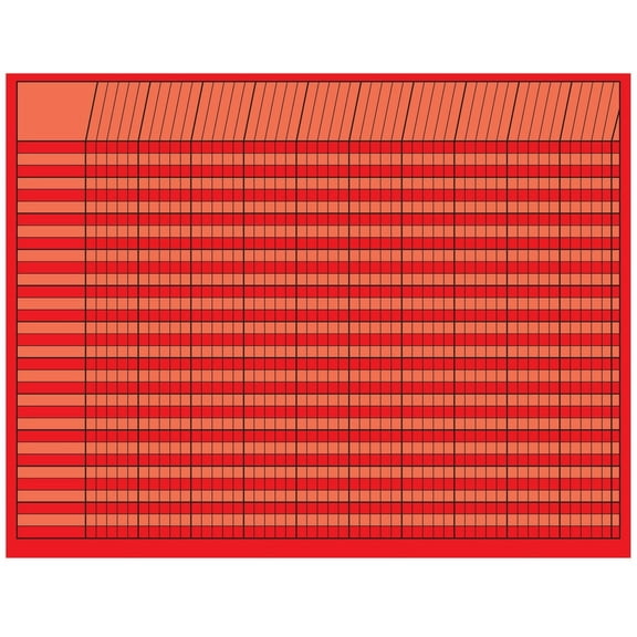 SHAPES ETC. Horizontal Chart - Red
