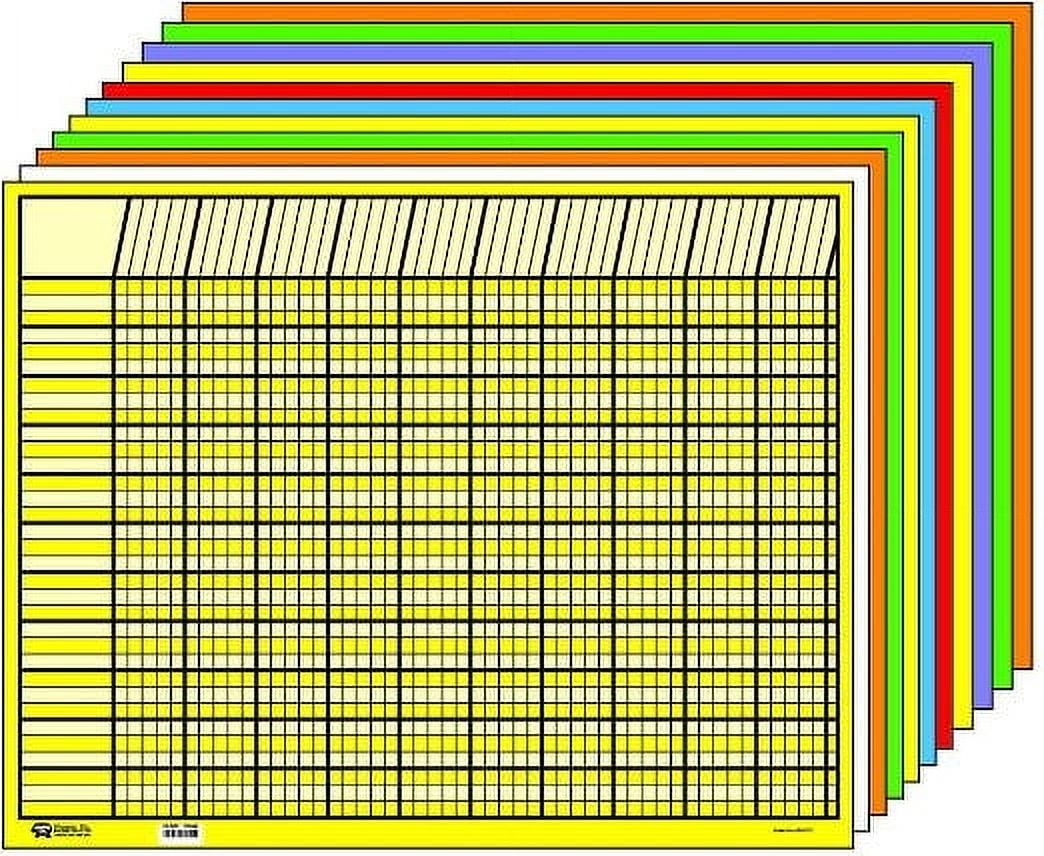 SHAPES ETC. Horizontal Chart Set - Set of 10 - Walmart.com