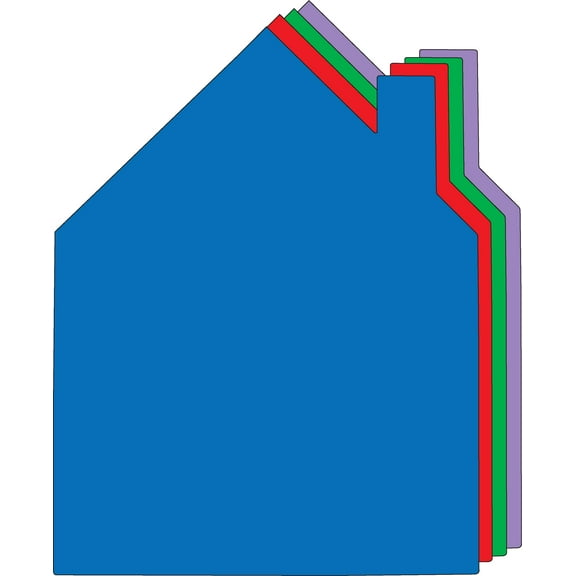 SHAPES ETC. House Assorted Color Super Cut-Outs- 8&rdquo; x 10&rdquo;