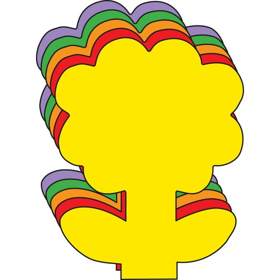 SHAPES ETC. Large Assorted Color Creative Foam Cut-Outs - Flower