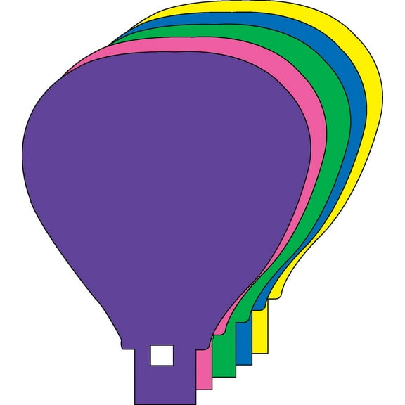 SHAPES ETC. Large Assorted Color Creative Foam Cut-Outs - Hot Air Balloon