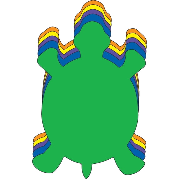 SHAPES ETC. Large Assorted Color Creative Foam Cut-Outs - Turtle