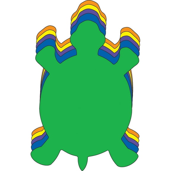 SHAPES ETC. Large Assorted Color Creative Foam Cut-Outs - Turtle