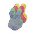 thumbnail image 1 of SHAPES ETC. Large Marble Assorted Cut-Out - Bunny with Ears, 1 of 1
