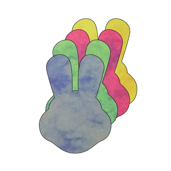 SHAPES ETC. Large Marble Assorted Cut-Out - Bunny with Ears